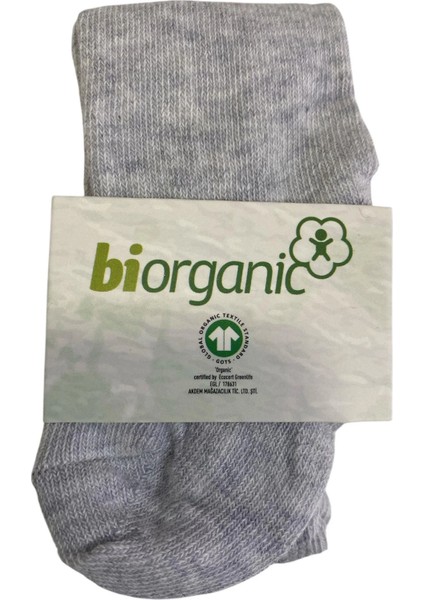 Bibaby Biorganic Klasik Düz Gri Melanj Külotlu Çorap 68460 Gri Melanj