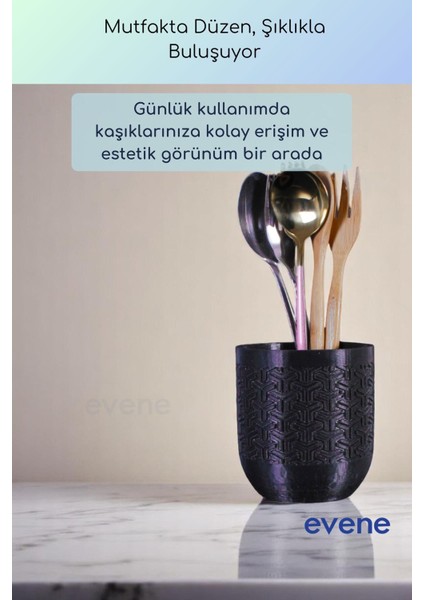 Tezgah Üstü Kaşıklık Dekoratif Dik Kaşıklık Silindir Kaşıklık Beyaz Renk Model 77 fiyatları