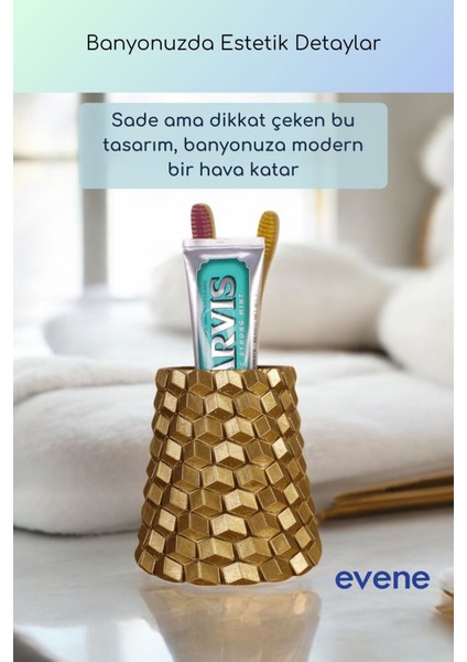 Diş Fırçalığı Diş Fırçalık Diş Fırçası Standı Diş Fırçası Tutucu Altın Eskitme Renk Model 84 indirimleri