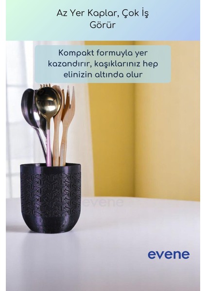 Tezgah Üstü Kaşıklık Dekoratif Dik Kaşıklık Silindir Kaşıklık Beyaz Renk Model 77 fırsatları