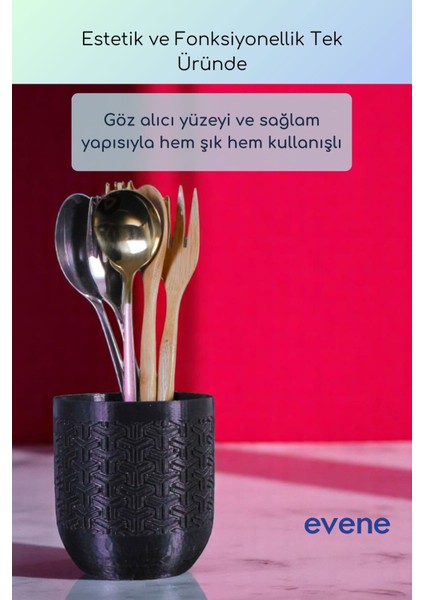 Tezgah Üstü Kaşıklık Dekoratif Dik Kaşıklık Silindir Kaşıklık Beyaz Renk Model 77 indirimleri