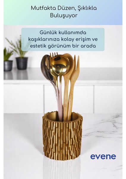 Tezgah Üstü Kaşıklık Dekoratif Dik Kaşıklık Silindir Kaşıklık Gümüş Eskitme Renk Model 78 fiyatları