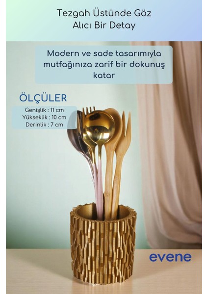 Tezgah Üstü Kaşıklık Dekoratif Dik Kaşıklık Silindir Kaşıklık Gümüş Eskitme Renk Model 78 modelleri