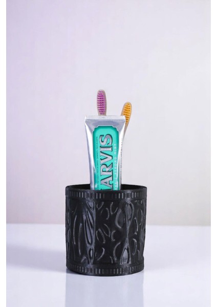 Diş Fırçalığı Diş Fırçalık Diş Fırçası Standı Diş Fırçası Tutucu Altın Eskitme Model 76