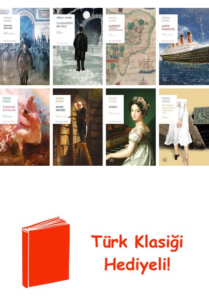 Stefan Zweig 8 Kitap Seti + Türk Klasiği Hediye