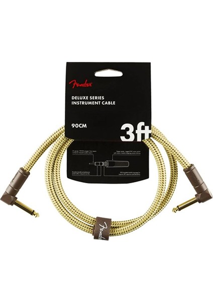 Deluxe Gitar Kablosu L Uç 90 Cm. Tweed Enstrüman Kablo