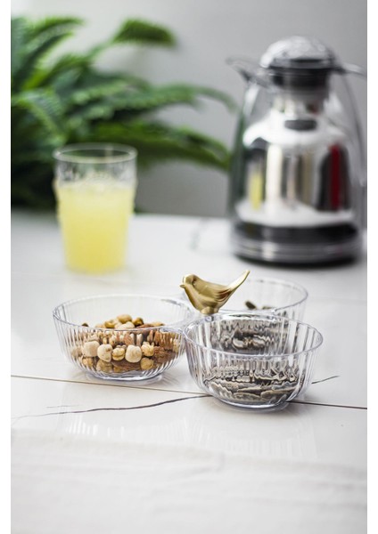 sky akrilik gold kuşlu çerezlik sunumluk şekerlik şeffaf ( cam & porselen değildir )