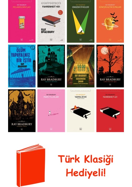 Ray Bradbury 12 Kitap Seti + Türk Klasiği Hediye
