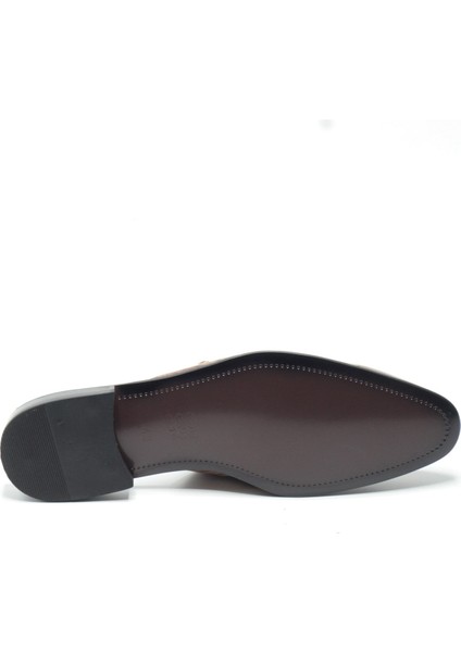 Vizon Yılan ve Ahşap Desenli Baskılı Hakiki Deri Neolit Taban Half Shoes Erkek Sabo fırsatları