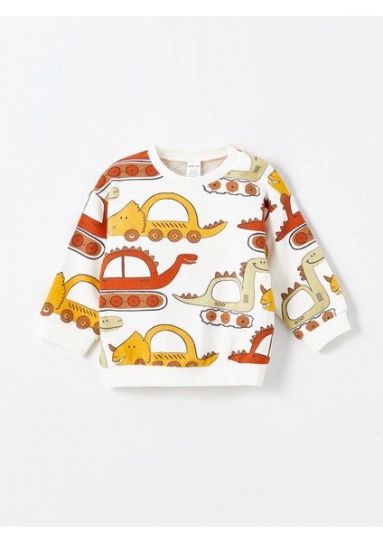 Lcw Baby Bej Bisiklet Yaka Uzun Kollu Baskılı Erkek Bebek Sweatshirt ve Eşofman Alt 2'li Takım fiyatları