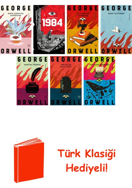 George Orwell 7 Kitap Seti + Türk Klasiği Hediye