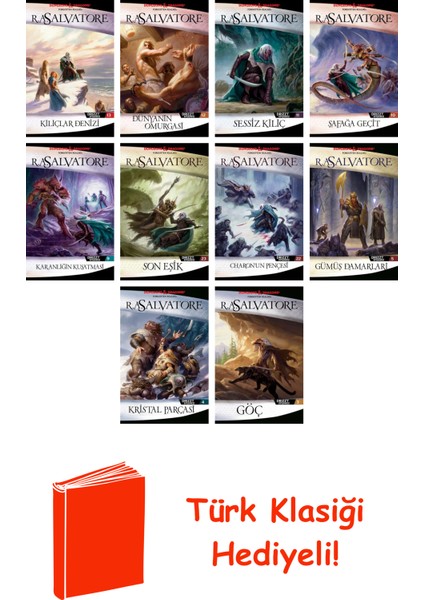 R.a. Salvatore 10 Kitap Seti + Türk Klasiği Hediye