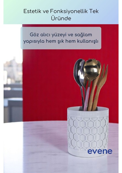 Tezgah Üstü Kaşıklık Dekoratif Dik Kaşıklık Silindir Kaşıklık Altın Renk Model 81 indirimleri