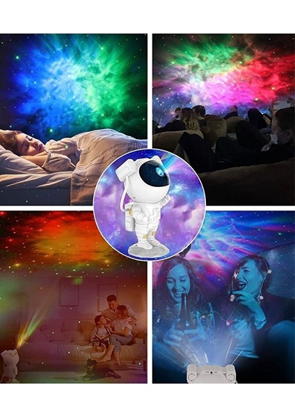 Yıldız Projektör Astronot Işıklı Galaksi Samanyolu Projeksiyon Gece Lambası fırsatları
