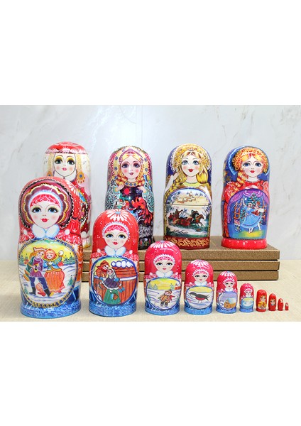 Matruşka Seti 10'lu Ahşap