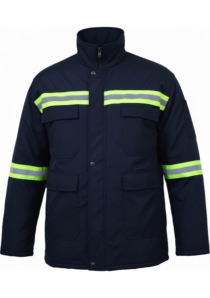 Ssm 0539 Su ve Rüzgar Geçirmez Kapitoneli Soğuk Hava Işçi Montu