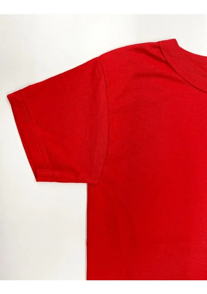 Ay Yıldız Tasarımlı %100 Pamuk Premium Baskı Kalitesine Sahip Terletmeyen Nefes Alan Kırmızı T-Shirt modelleri