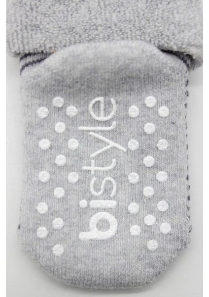 Çemberli Kaymaz Havlu Soket Çorap 2'li Gri-Antrasit indirimleri