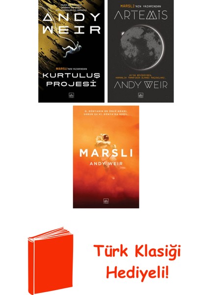 Andy Weir 3 Kitap Seti + Türk Klasiği Hediye