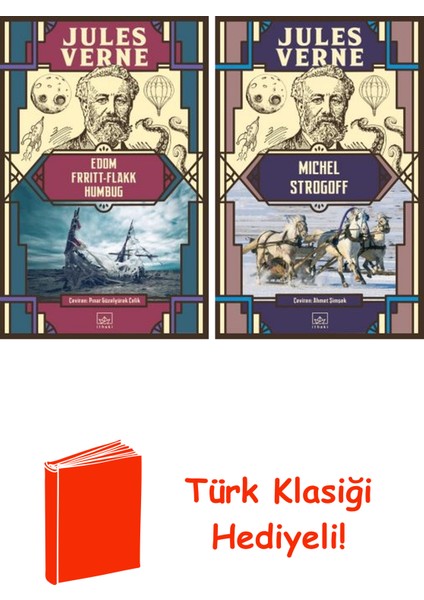 Jules Verne 2 Kitap Seti + Türk Klasiği Hediye