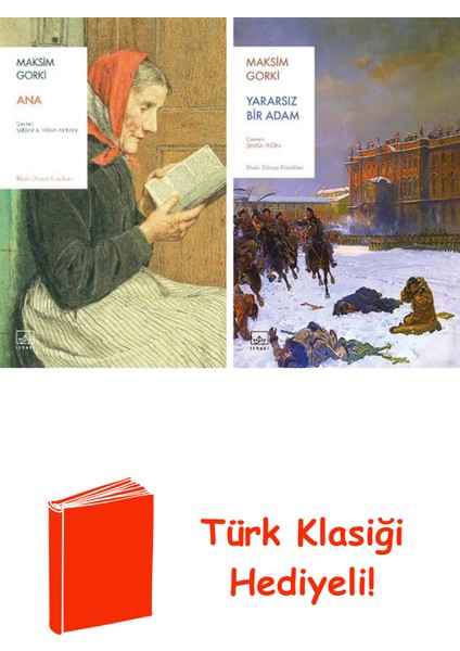Maksim Gorki 2 Kitap Seti + Türk Klasiği Hediye