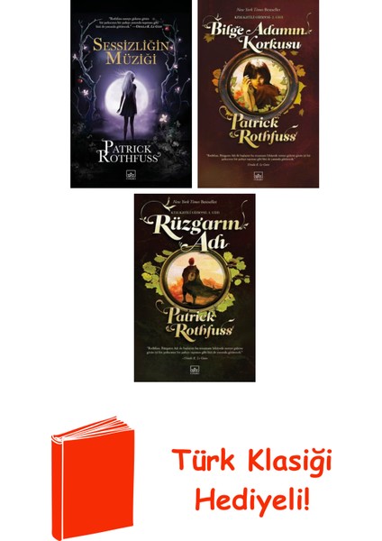 Patrick Rothfuss 3 Kitap Seti + Türk Klasiği Hediye