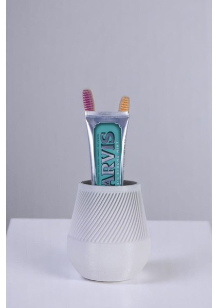 Diş Fırçalığı Diş Fırçalık Diş Fırçası Standı Diş Fırçası Tutucu Beyaz Renk Model 89