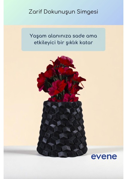 Vazo Küçük Vazo Masa Üstü Vazo Ev Dekorasyon Vazo Siyah Renk Model 84 fiyatları
