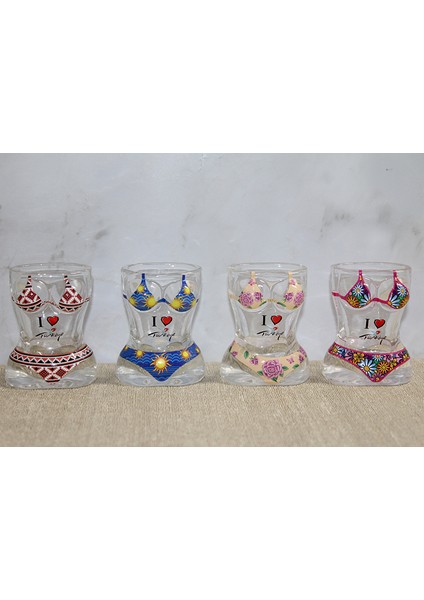 Shot Bardak Cam Vücut Tasarımlı