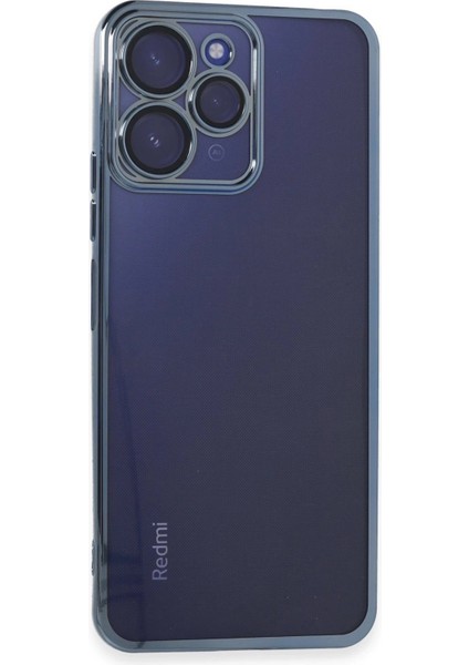 Newface Xiaomi Redmi 12 Kılıf Razer Lensli Silikon - Sierra Blue