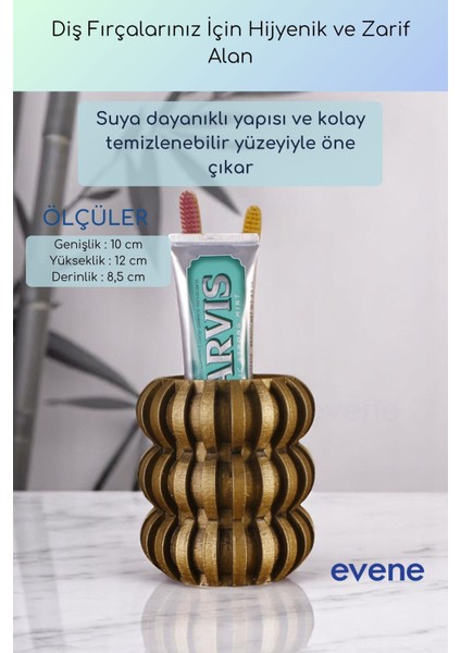 Diş Fırçalığı Diş Fırçalık Diş Fırçası Standı Diş Fırçası Tutucu Altın Eskitme Model 75 modelleri