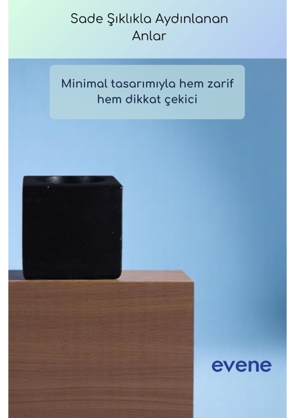 Mumluk Şamdan Ince Mum Uyumlu Siyah Renk Model 51 fiyatları