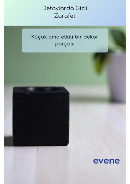 Mumluk Şamdan Ince Mum Uyumlu Siyah Renk Model 51 fırsatları