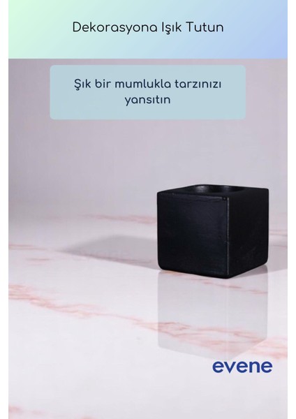 Mumluk Şamdan Ince Mum Uyumlu Siyah Renk Model 51 indirimleri