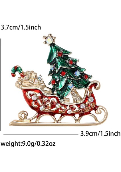 Yılbaşı Ağacı Kırmızı Süslü Broş Yaka Iğnesi fırsatları