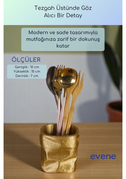 Tezgah Üstü Kaşıklık Dekoratif Dik Kaşıklık Silindir Kaşıklık Siyah Renk Model 80 modelleri