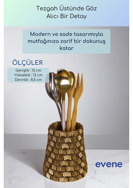 Tezgah Üstü Kaşıklık Dekoratif Dik Kaşıklık Silindir Kaşıklık Gümüş Eskitme Renk Model 84 modelleri