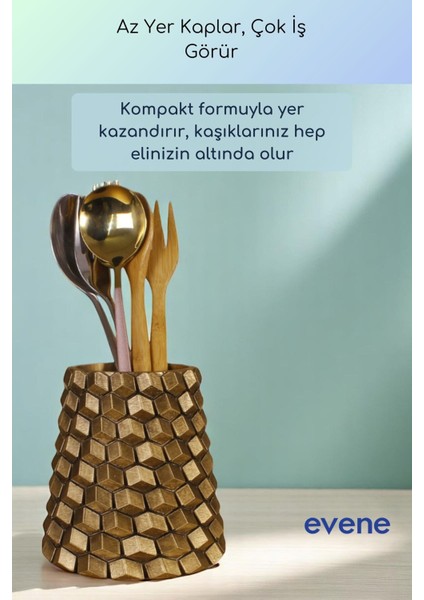 Tezgah Üstü Kaşıklık Dekoratif Dik Kaşıklık Silindir Kaşıklık Gümüş Eskitme Renk Model 84 fırsatları