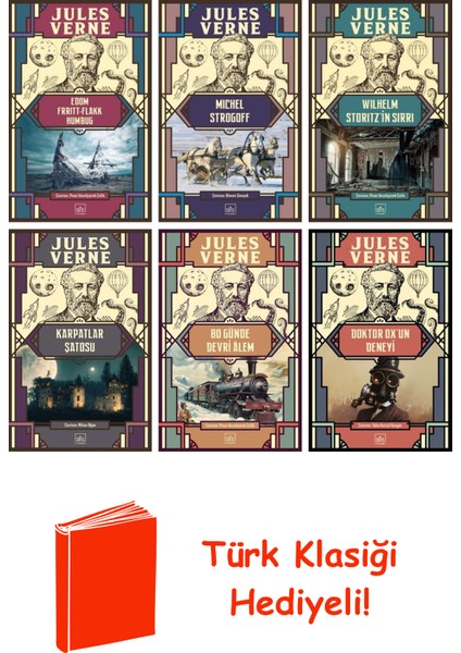 Jules Verne 6 Kitap Seti + Türk Klasiği Hediye
