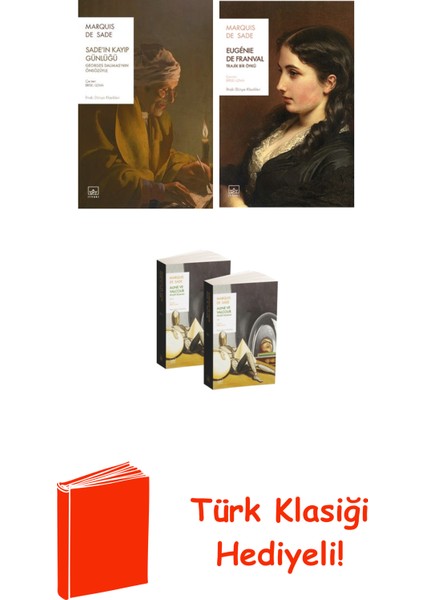 Marquis De Sade 3 Kitap Seti + Türk Klasiği Hediye