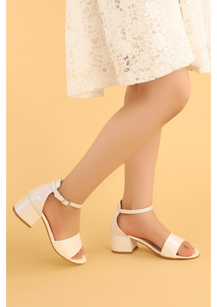 Sheila Cilt Günlük Kız Çocuk 4 cm Topuklu Sandalet Abiye Ayakkabı modelleri