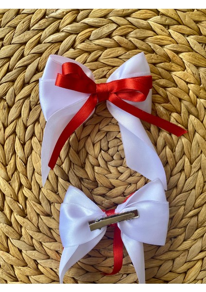 Kurdele Model Kırmızı ve Beyaz Renk Bayramlık Ikili Toka modelleri