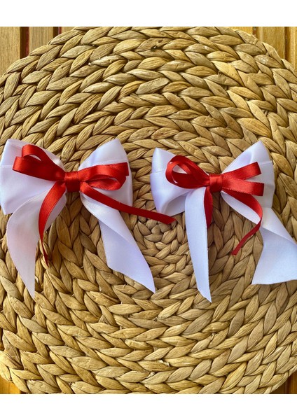 Kurdele Model Kırmızı ve Beyaz Renk Bayramlık Ikili Toka fırsatları