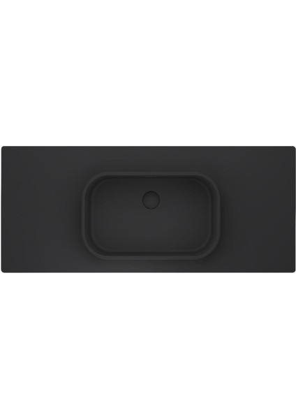 Pure Etajerli 80X50 Antrasit Granit Banyo Lavabosu