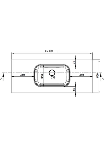 Pure Etajerli 80X50 Antrasit Granit Banyo Lavabosu fiyatları