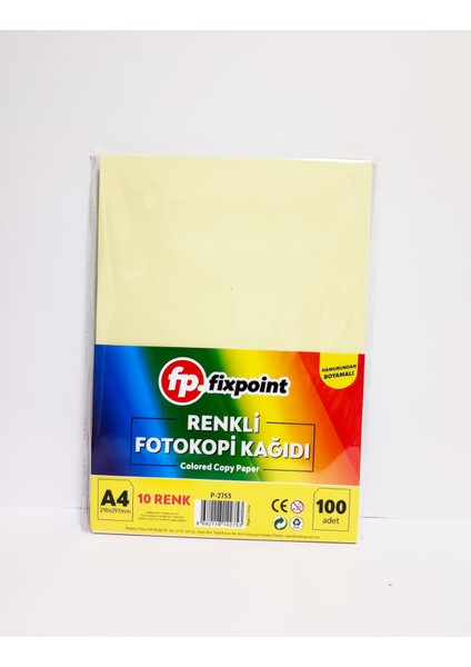 Fotokopi Kağıdı Renkli 100 Adet