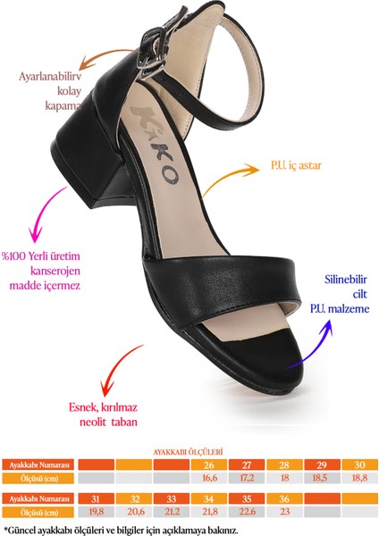 Sheila Cilt Günlük Kız Çocuk 4 cm Topuklu Sandalet Abiye Ayakkabı fiyatları