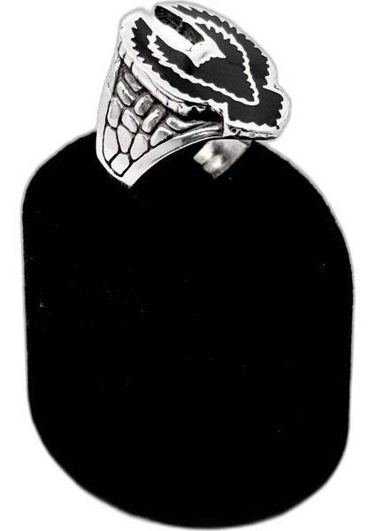 Mineli Kartal Gümüş Erkek Yüzük