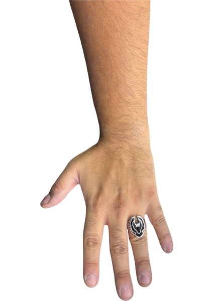 Mineli Kartal Gümüş Erkek Yüzük modelleri