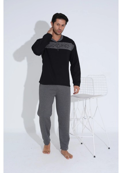 Uzun Kollu Erkek Pijama Takımı